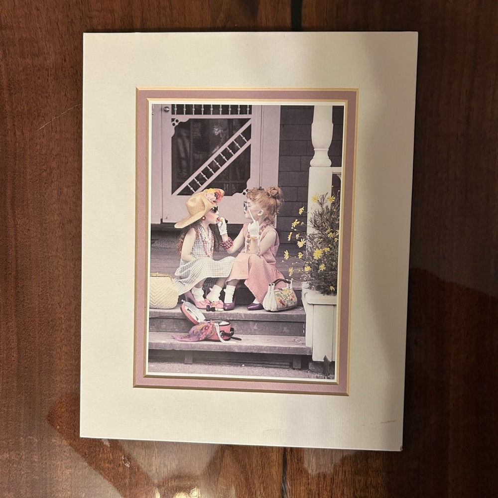 Charming Vintage-Style Print with Children